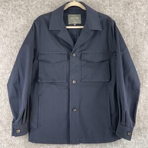 Private White VC Overshirt Jacket Mens 2 Navy Blue Hipster Minimal